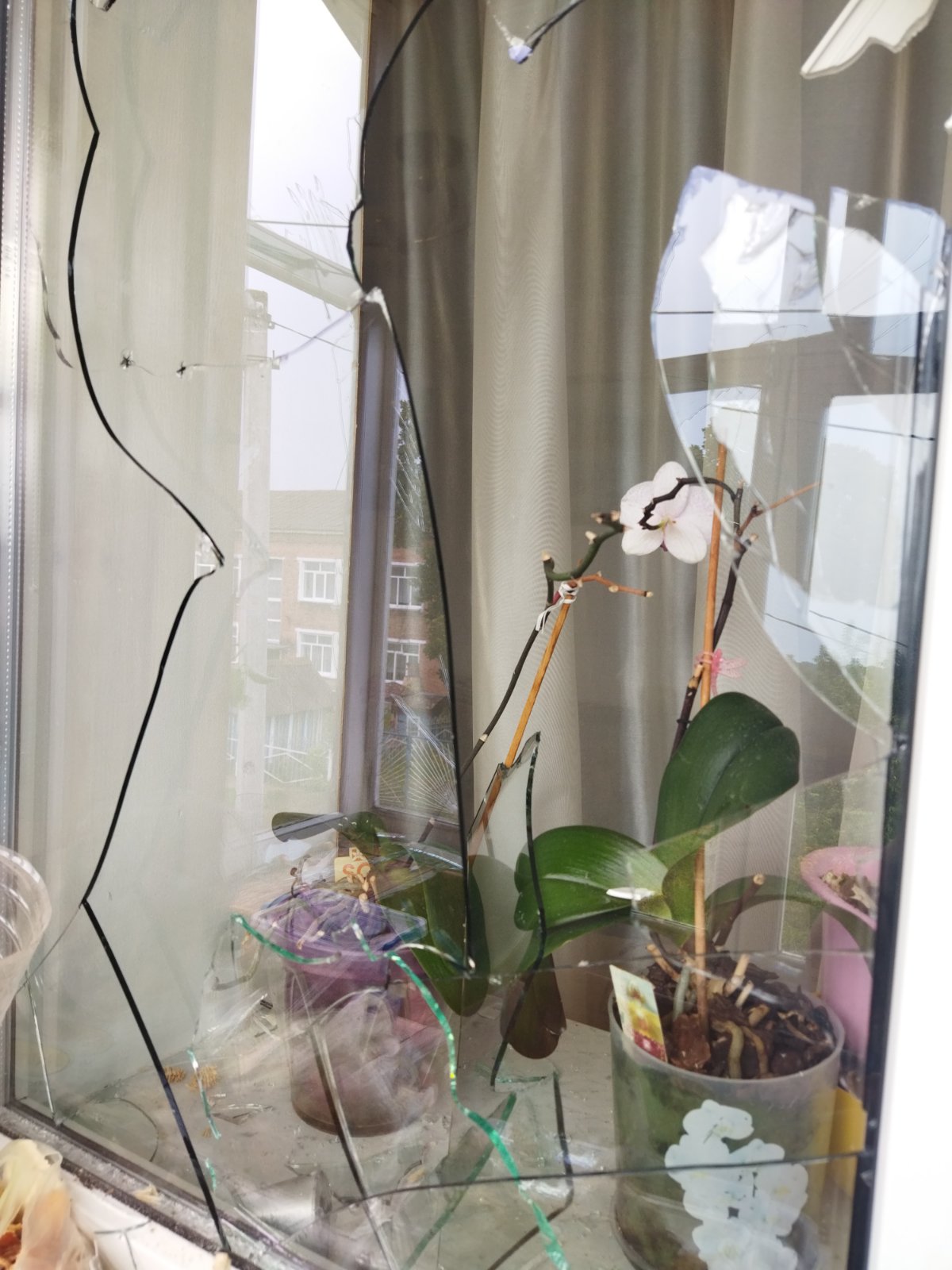 У пенсіонерки внаслідок атаки росіян залишилися вибиті вікна та пошкоджений балкон