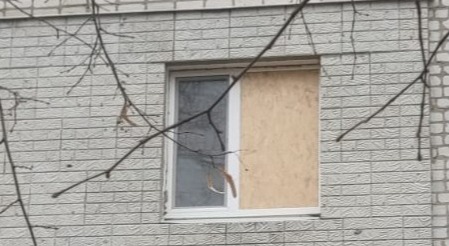 Через черговий обстріл пошкоджено вікна, які вже були замінені